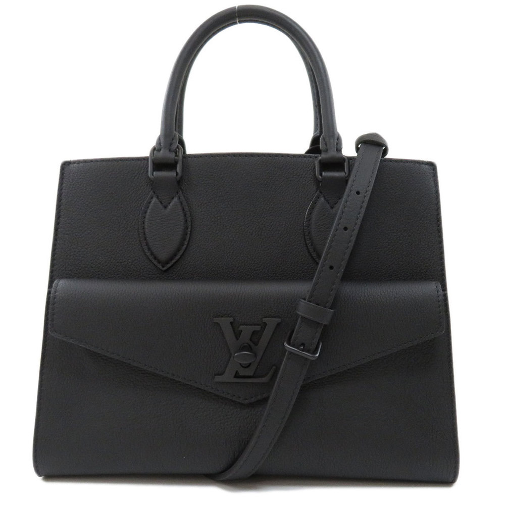 Louis Vuitton Lock Me Tote PM Leather Handbag Noir